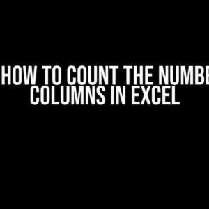 VBA: How to Count the Number of Columns in Excel